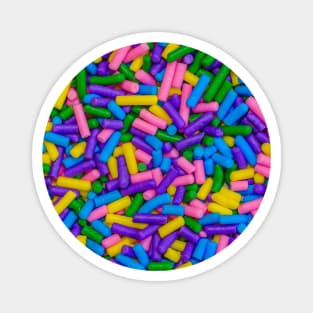 Neon Sprinkles Colorful Mix Photograph Magnet